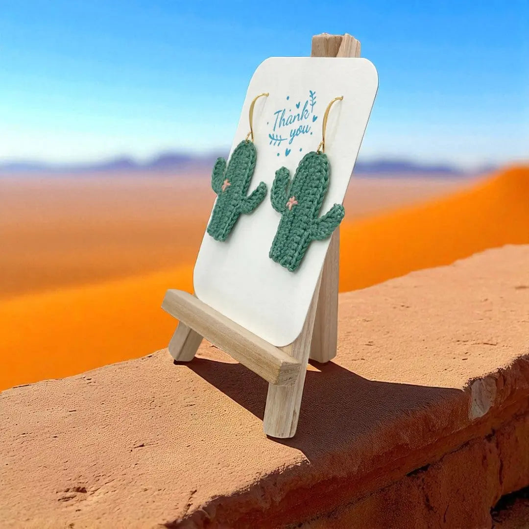 Cactus earrings (#3) Tangles & Twine
