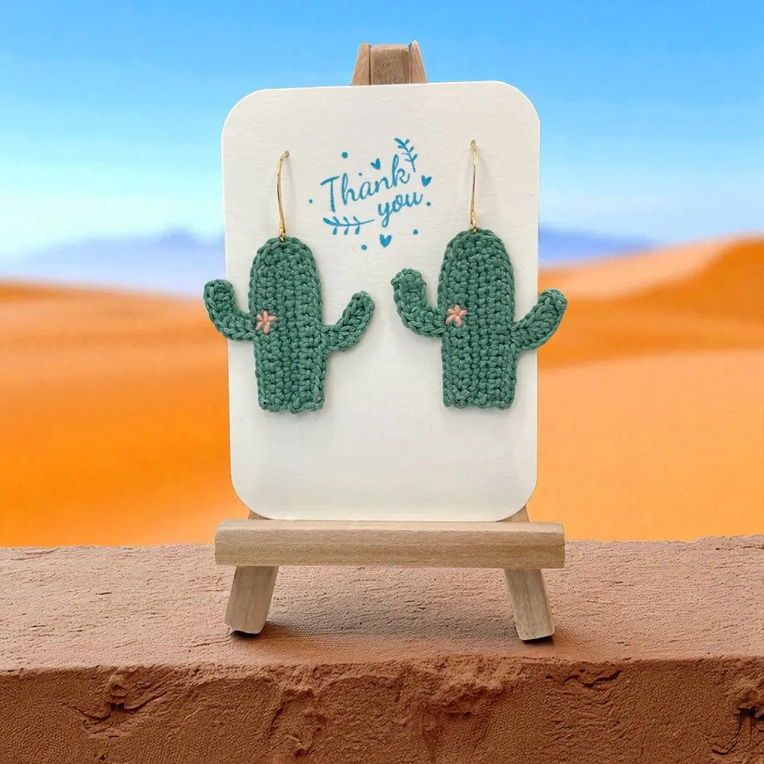 Cactus earrings (#3) Tangles & Twine