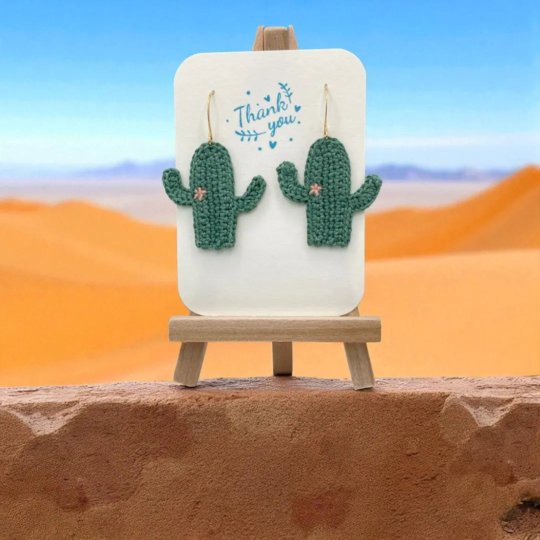 Cactus earrings (#3) Tangles & Twine