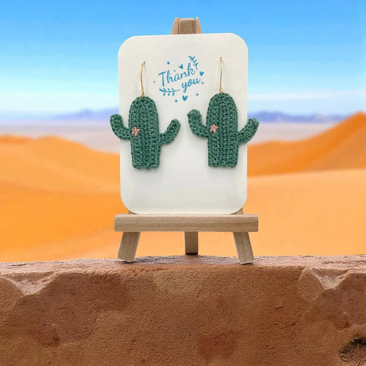 Cactus earrings (#3) Tangles & Twine