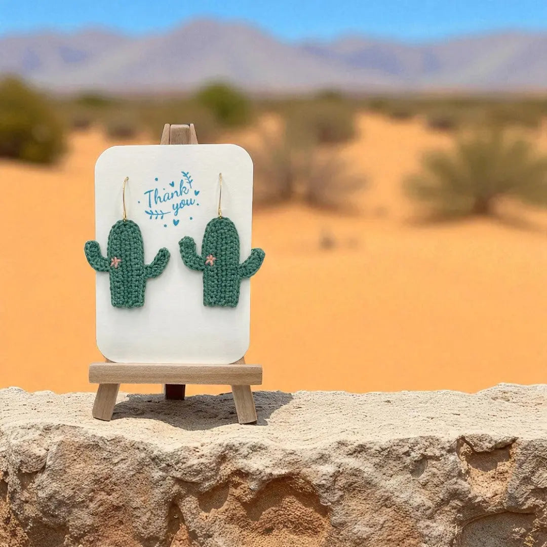 Cactus earrings (#3) Tangles & Twine