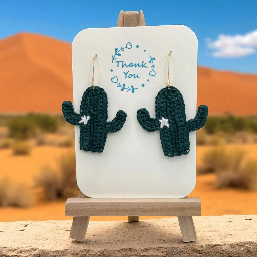 Cactus earrings (#4) Tangles & Twine