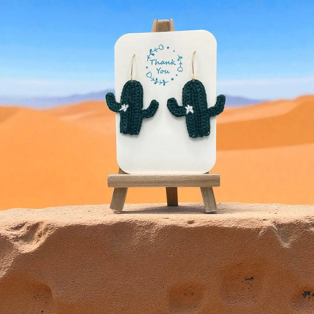 Cactus earrings (#4) Tangles & Twine