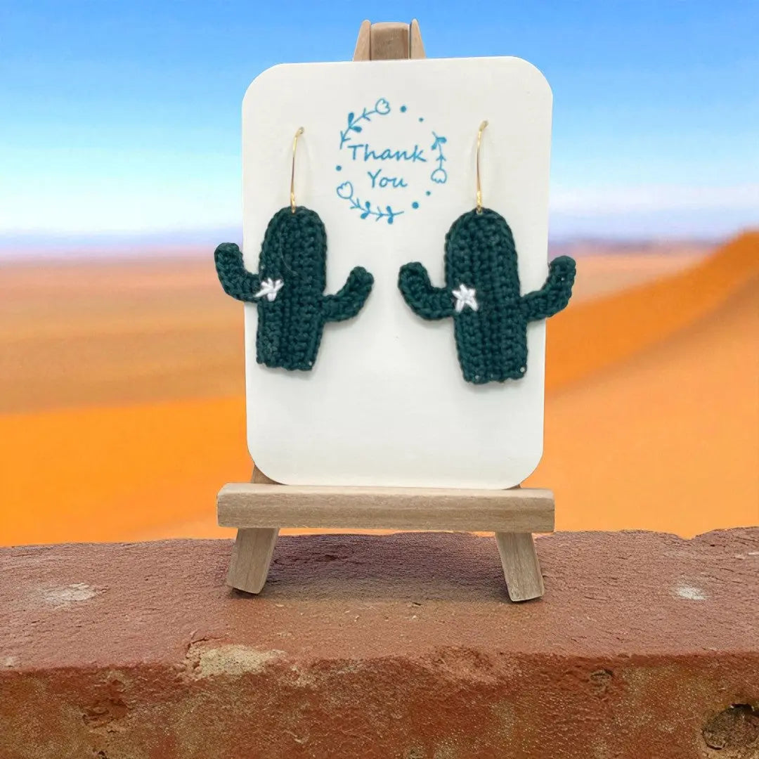 Cactus earrings (#4) Tangles & Twine