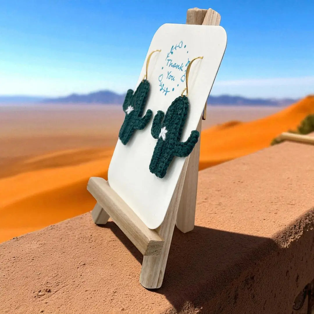 Cactus earrings (#4) Tangles & Twine