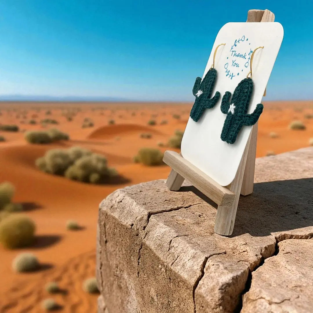 Cactus earrings (#4) Tangles & Twine