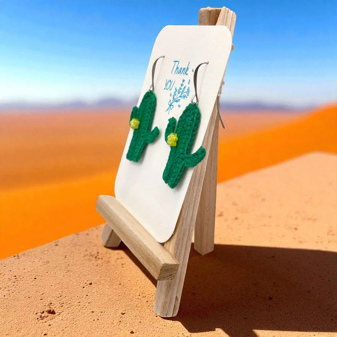 Cactus earrings (#5) Tangles & Twine