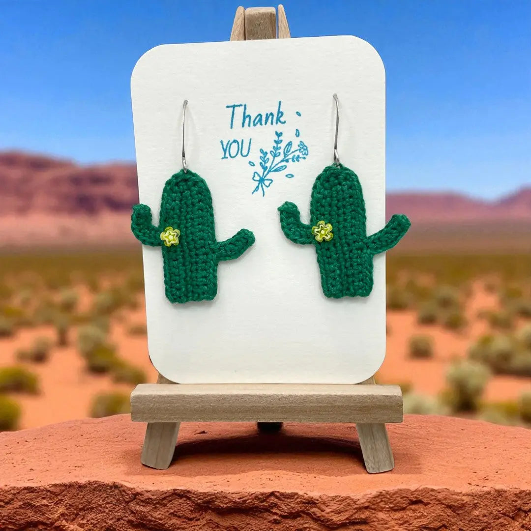 Cactus earrings (#5) Tangles & Twine