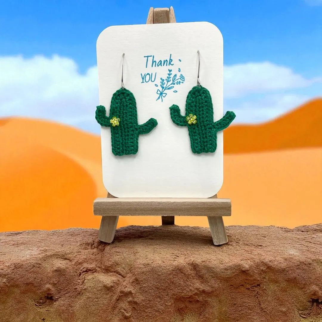 Cactus earrings (#5) Tangles & Twine