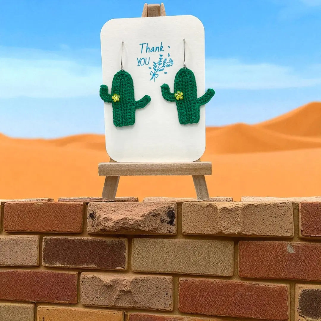 Cactus earrings (#5) Tangles & Twine