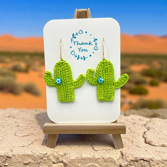 Cactus earrings (#6) Tangles & Twine