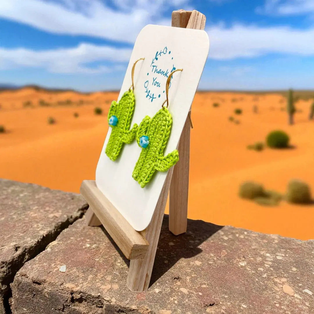 Cactus earrings (#6) Tangles & Twine