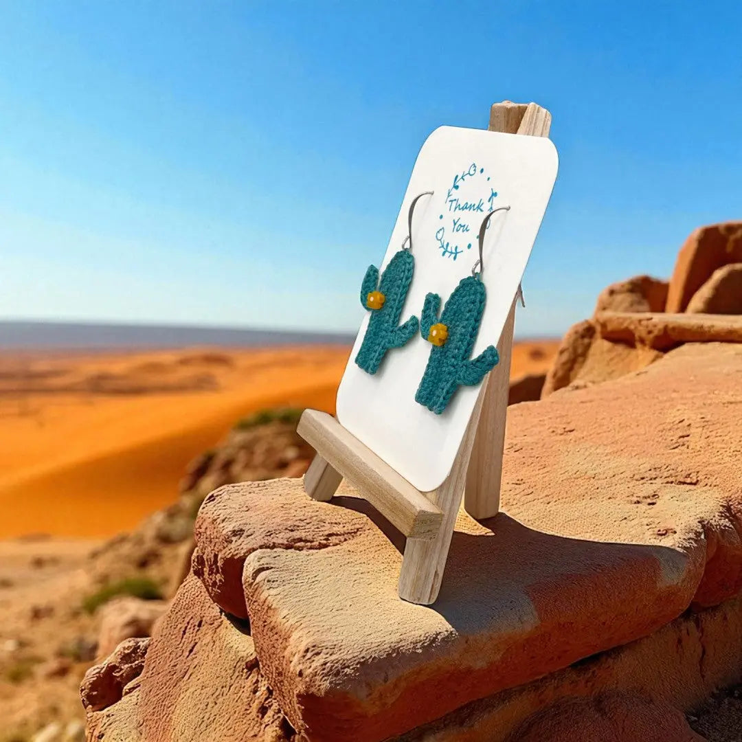 Cactus earrings (#7) Tangles & Twine