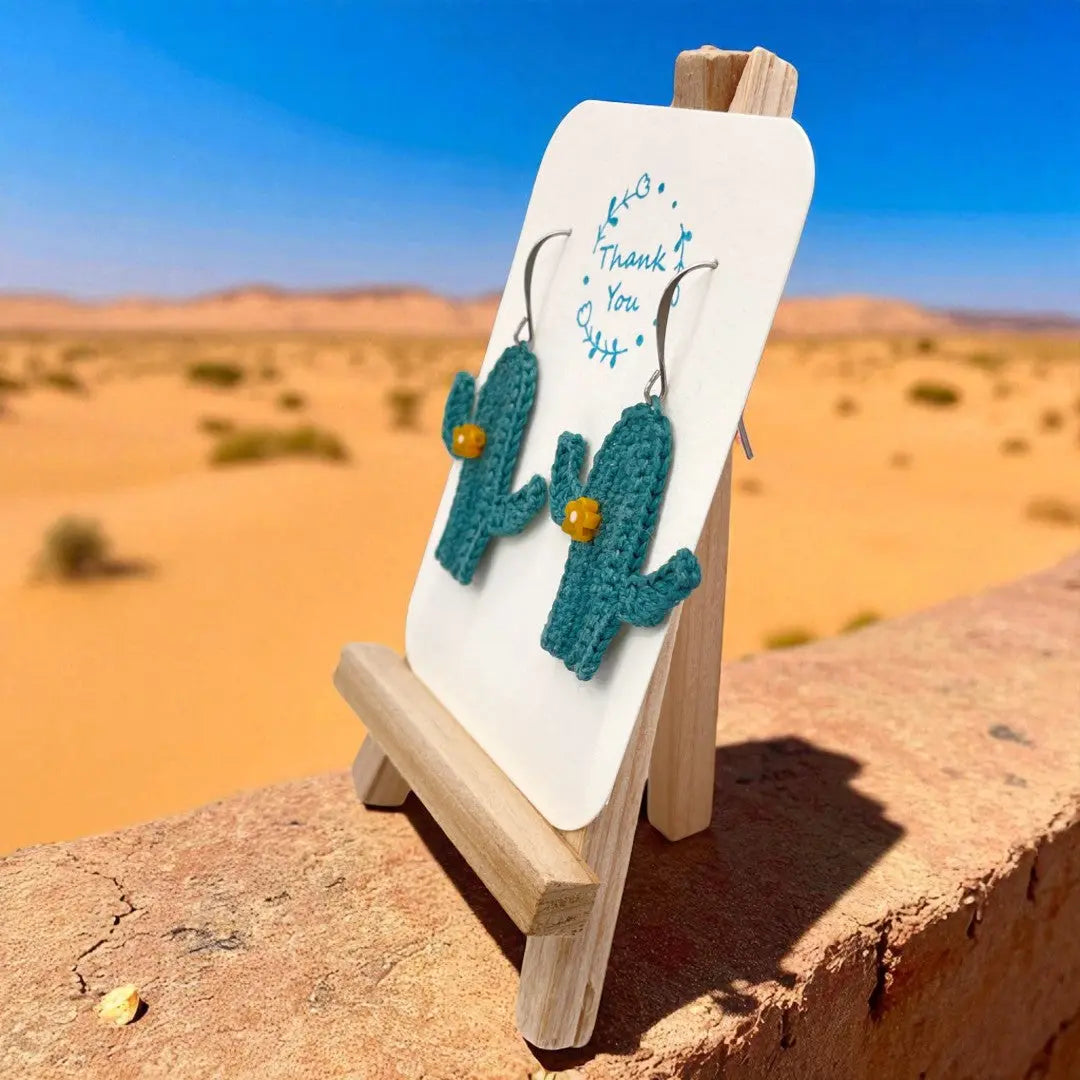 Cactus earrings (#7) Tangles & Twine