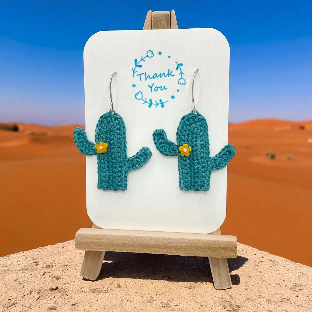 Cactus earrings (#7) Tangles & Twine