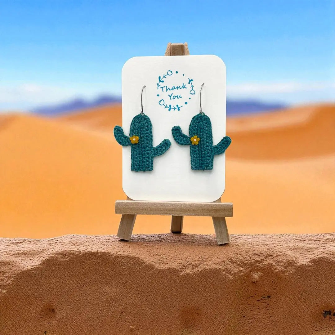 Cactus earrings (#7) Tangles & Twine