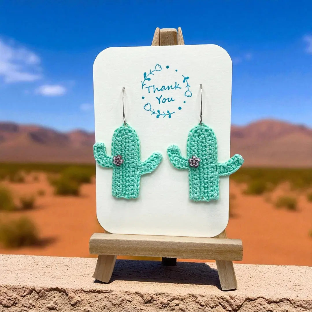 Cactus earrings (#8) Tangles & Twine