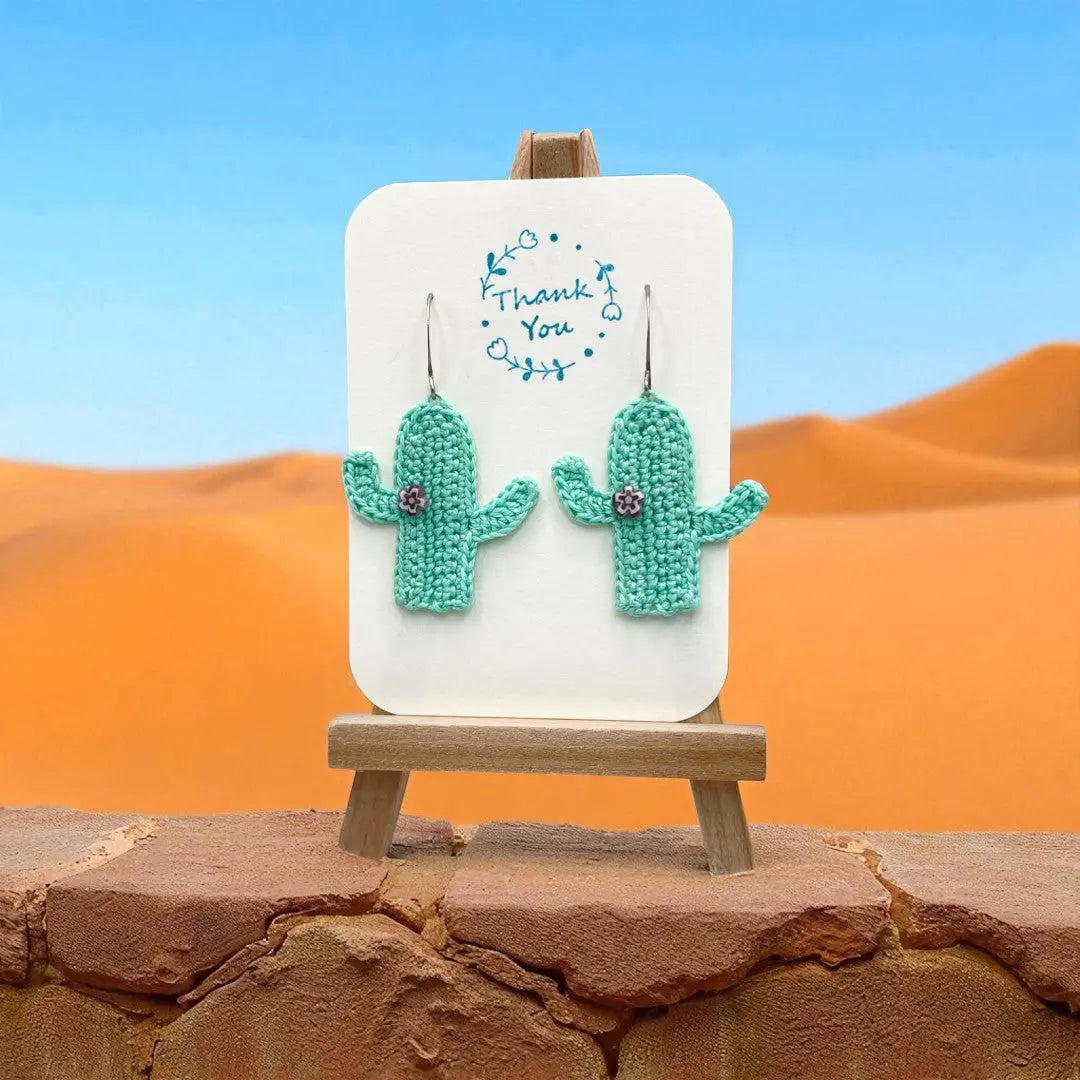 Cactus earrings (#8) Tangles & Twine