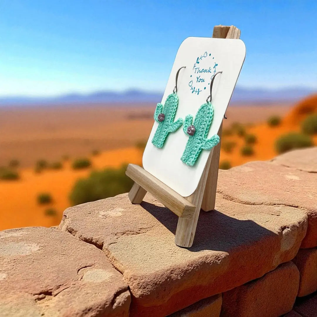 Cactus earrings (#8) Tangles & Twine