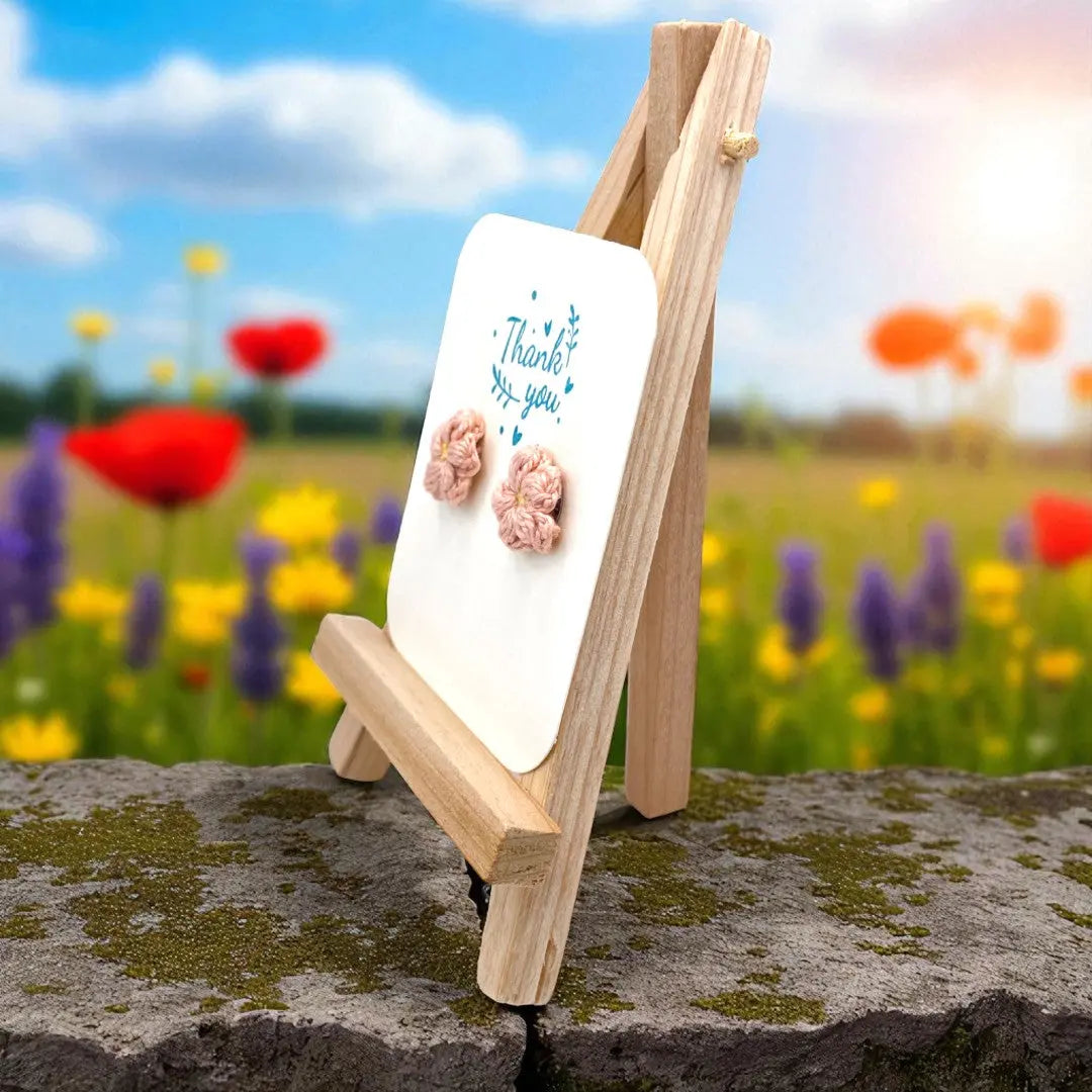 Floral stud in tea rose (#20) Tangles & Twine