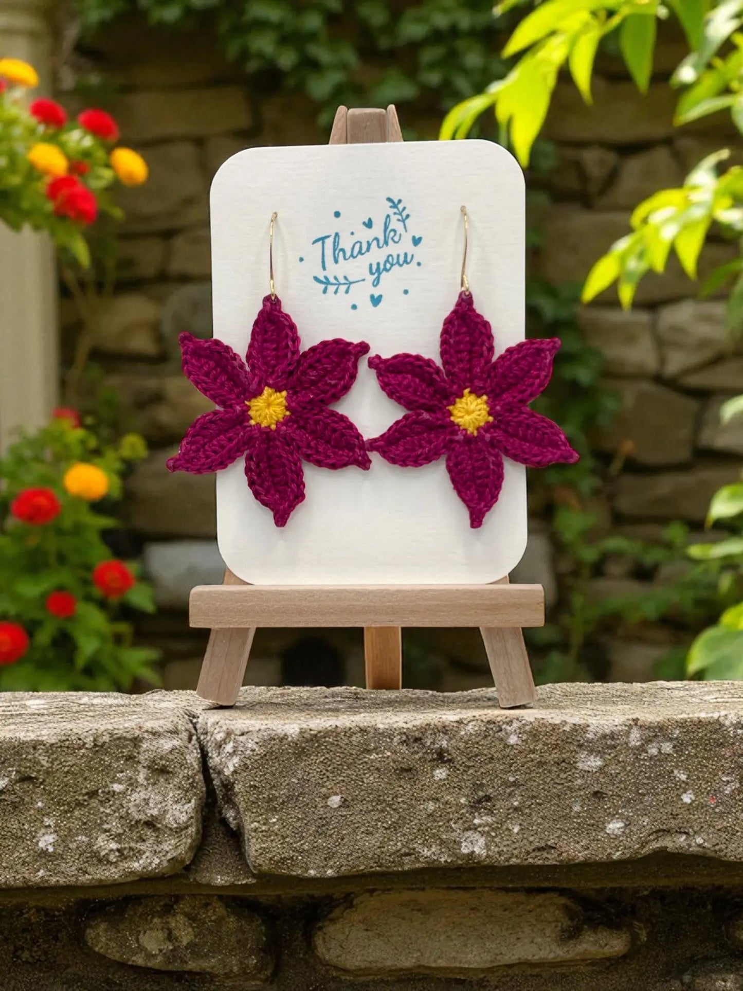 Large dangly fuchsia flower Tangles & Twine