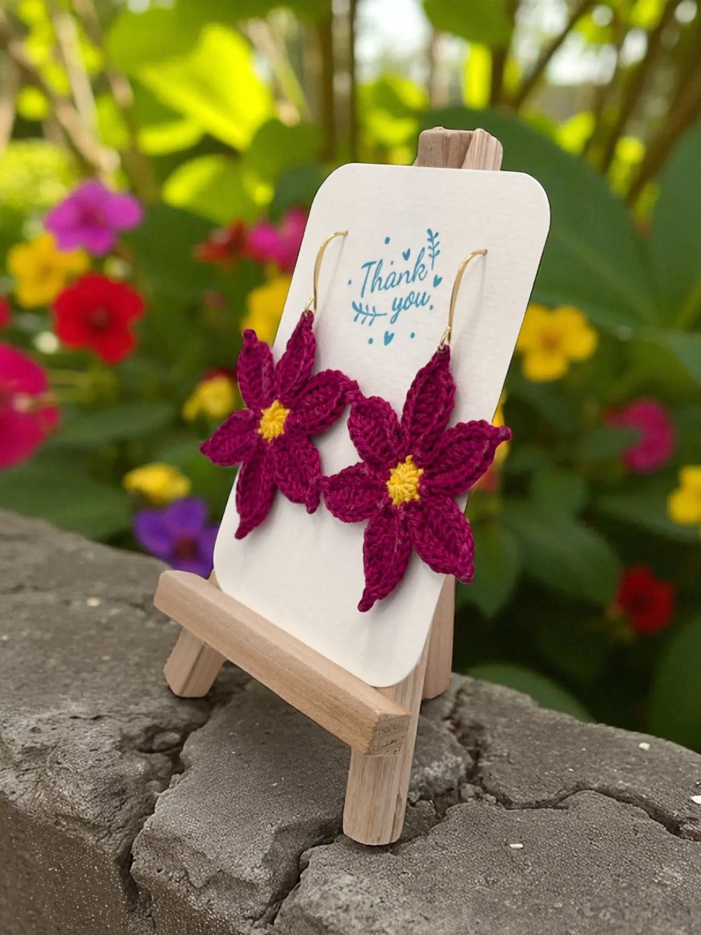 Large dangly fuchsia flower Tangles & Twine