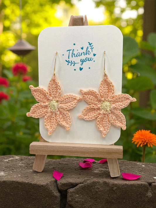 Large dangly coral flower Tangles & Twine