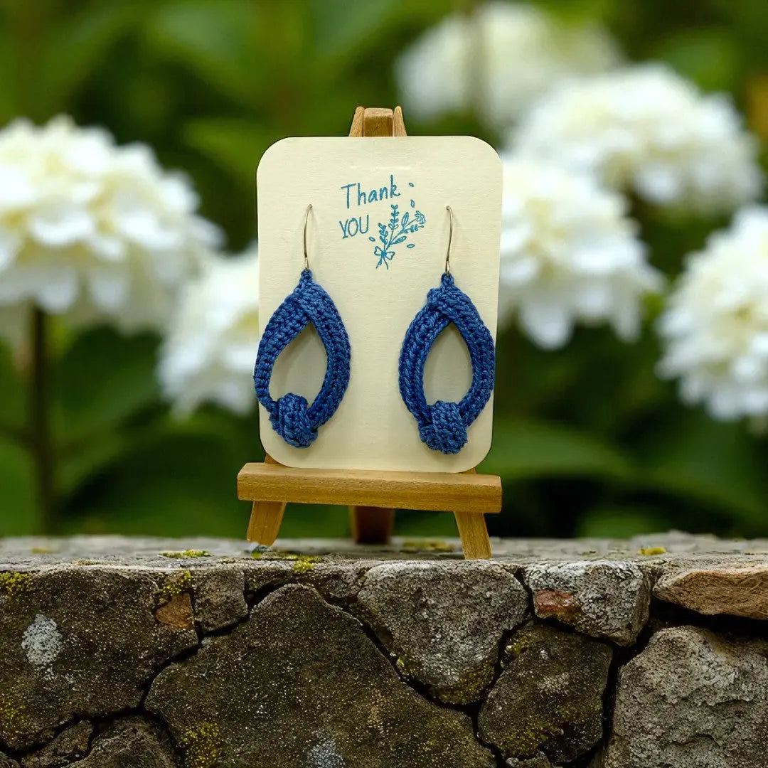 To Knot or Not Earring in Blue My Store