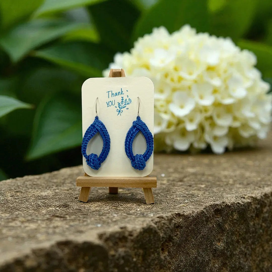 To Knot or Not Earring in Blue My Store