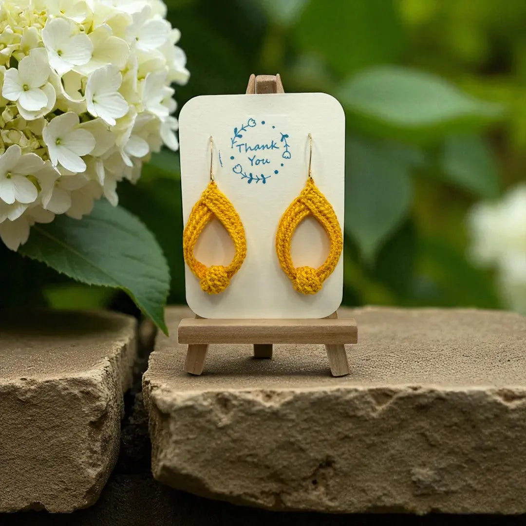 To Knot or Not Earring in Yellow My Store