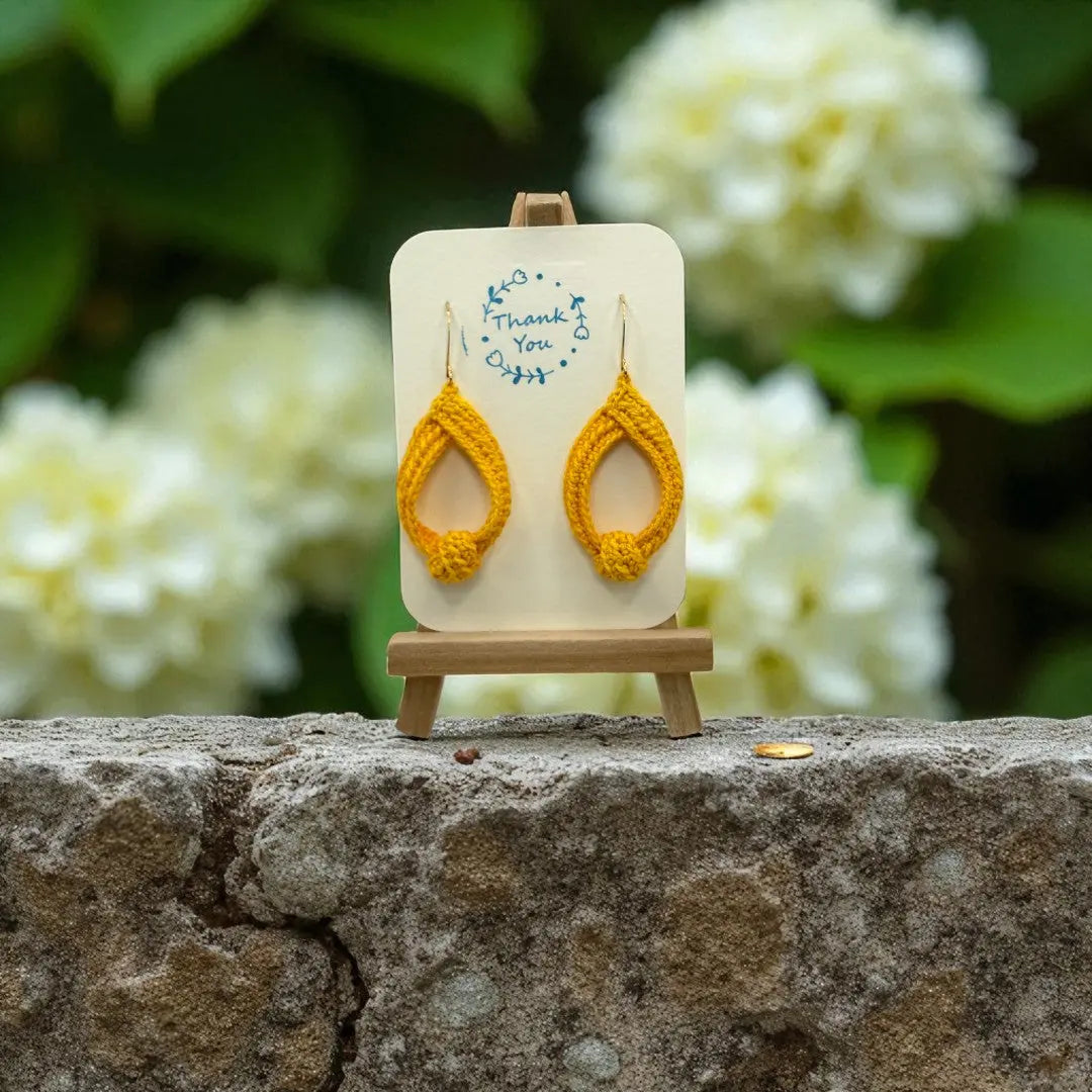 To Knot or Not Earring in Yellow My Store