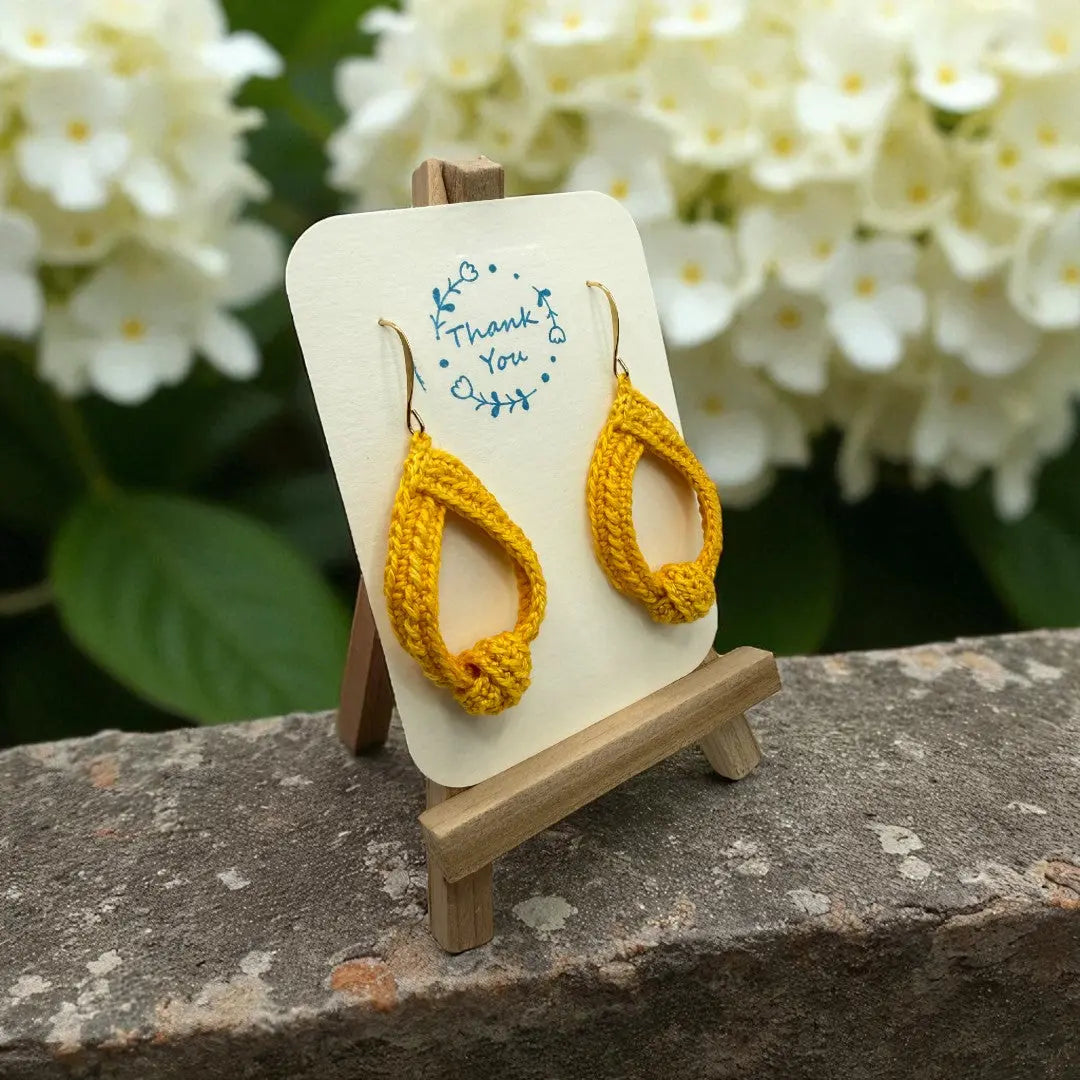 To Knot or Not Earring in Yellow My Store
