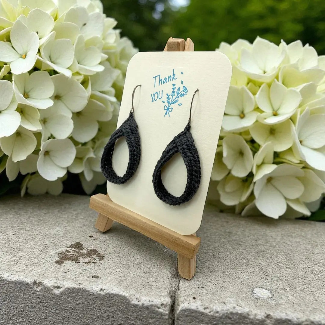 To Knot or Not Earring in Charcoal My Store