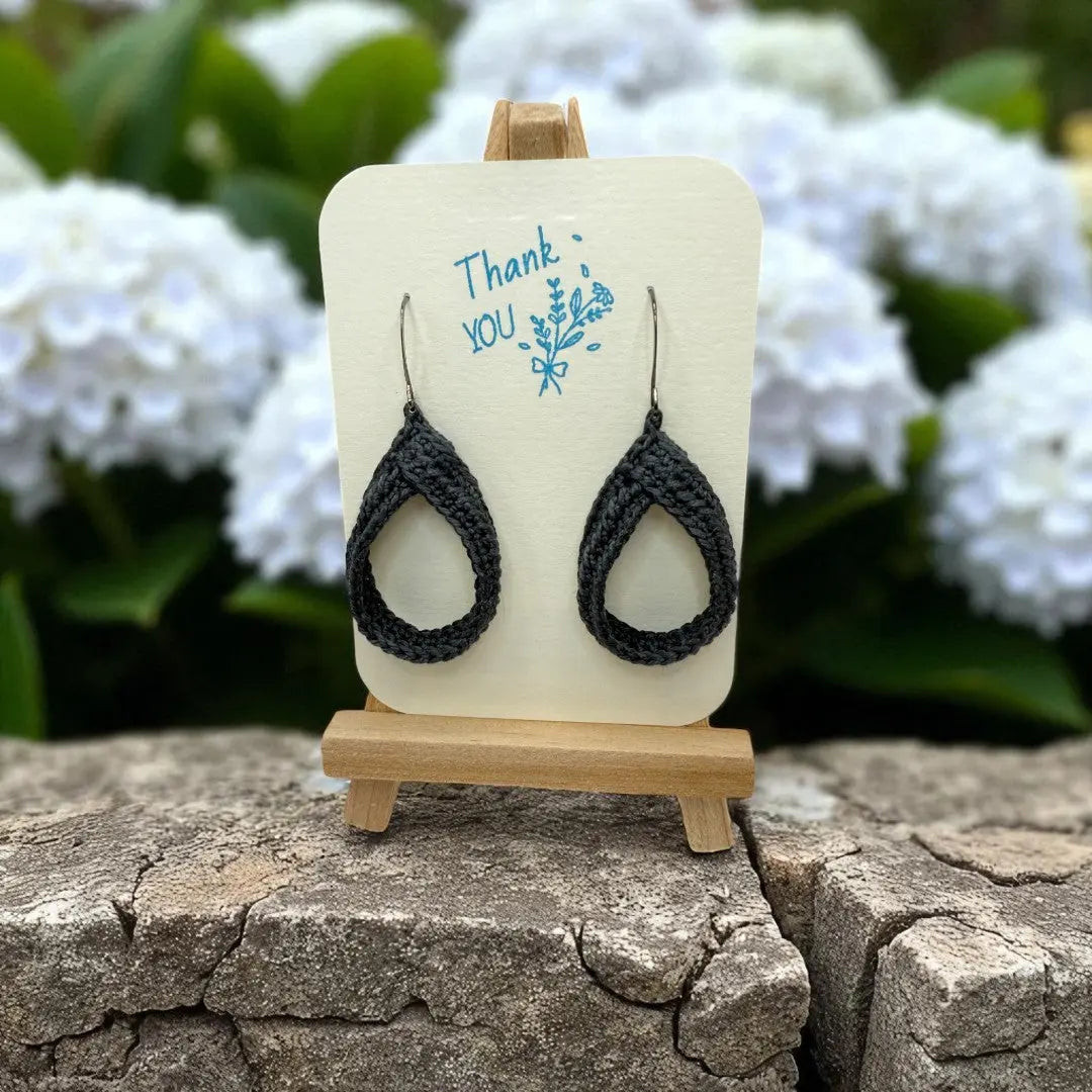 To Knot or Not Earring in Charcoal My Store