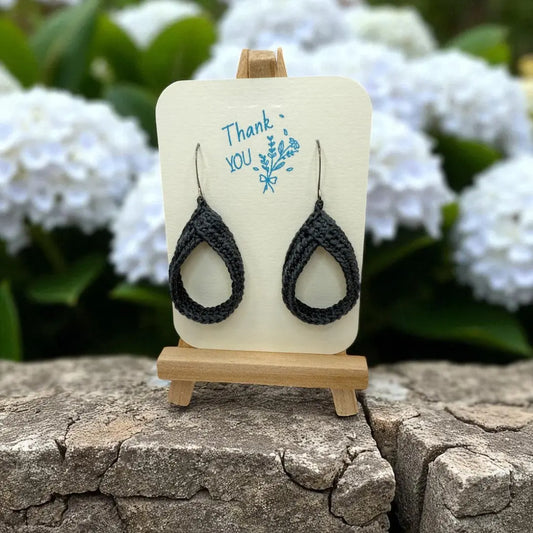 To Knot or Not Earring in Charcoal My Store