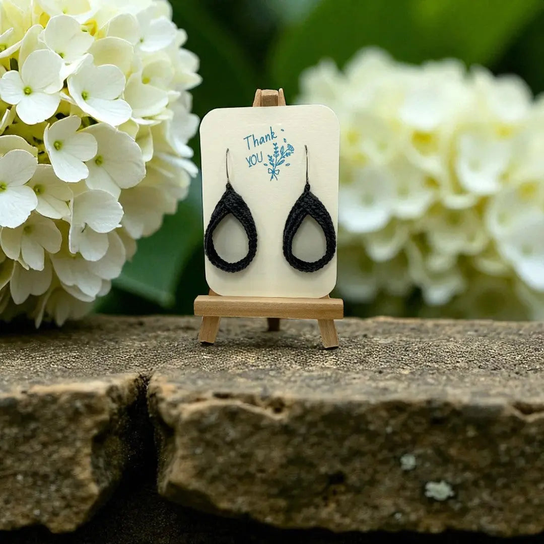 To Knot or Not Earring in Charcoal My Store