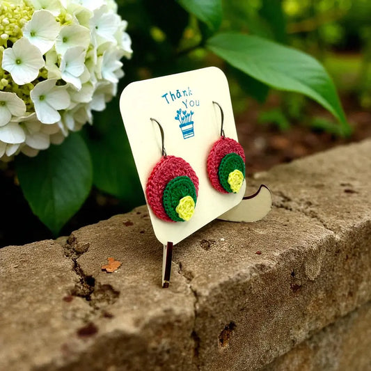 3D Circle in Pink, Green, and Yellow Tangles & Twine