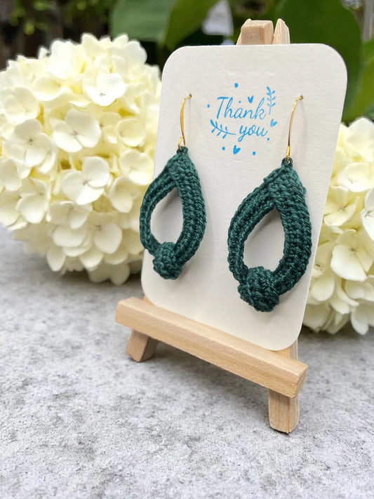 To Knot or Not earring in dark green My Store